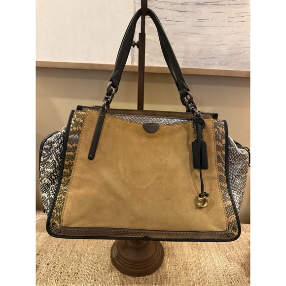 RARE-Limited Edition COACH 37130 Dreamer 36 in Colorblock Snakeskin 695$ NEW - Picture 3 of 11